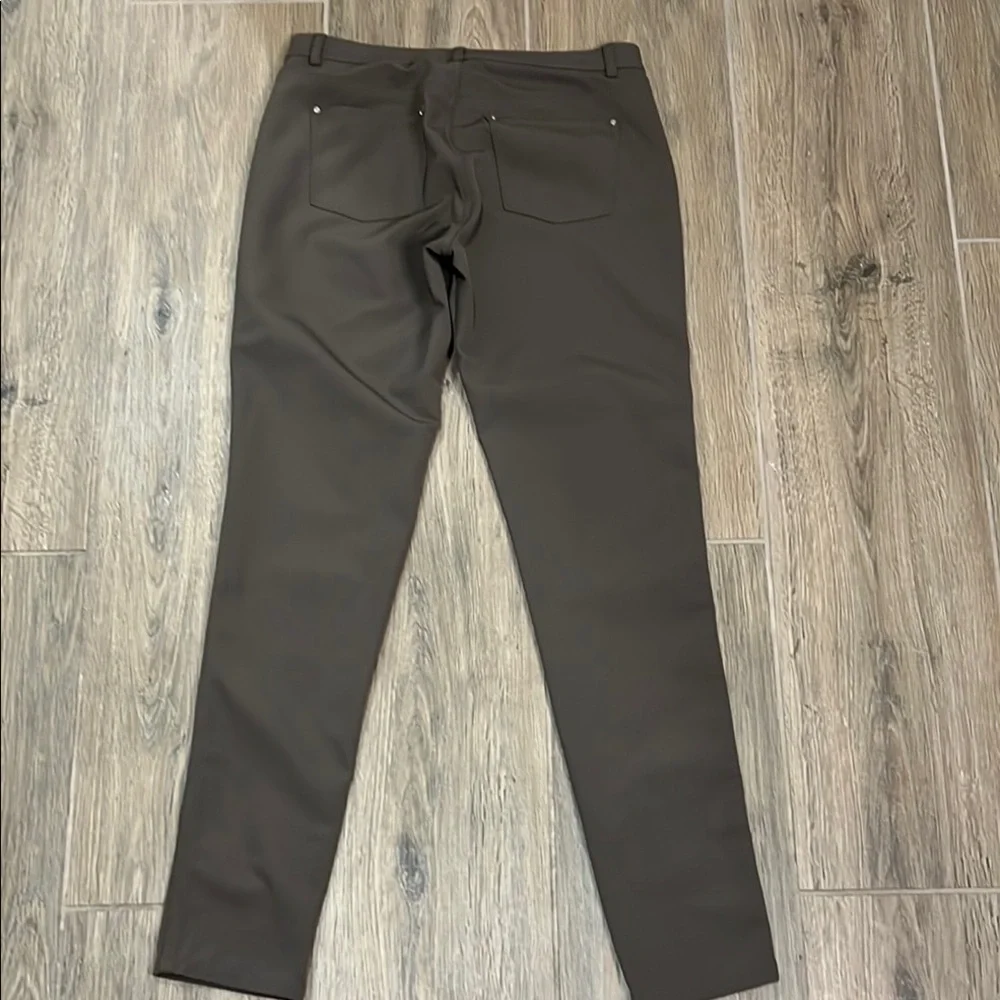 Lafayette 148 Pants New York Mercer Trousers Nougat Brown Dark Tan Stretchy Luxe - Picture 13 of 14